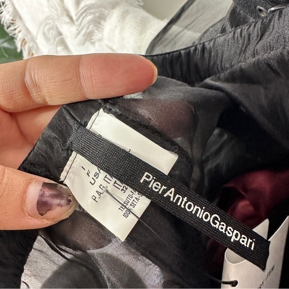 Piere Antonio Gaspari Red and Black Double Zip Skirt sz 12 - Picture 8 of 8